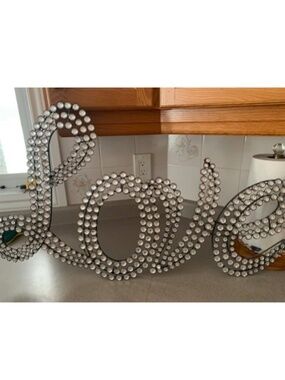 Rhinestone “Love” Decor Sign Glam Crystal Home Decor